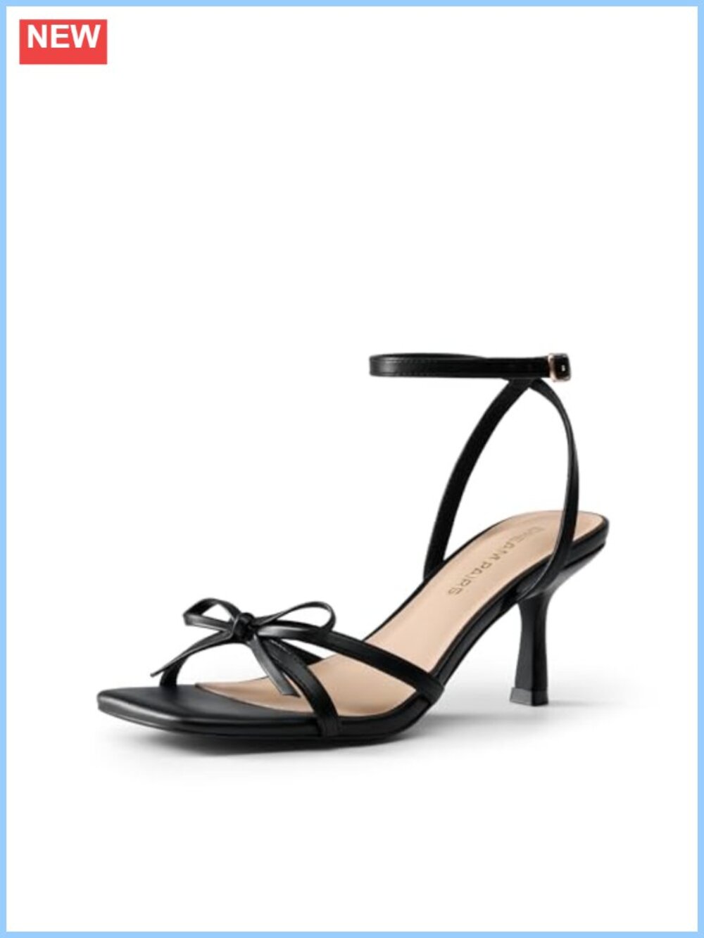Elegant Bow Strappy Kitten Heel Sandals Square Toe Satin Dress Heels
